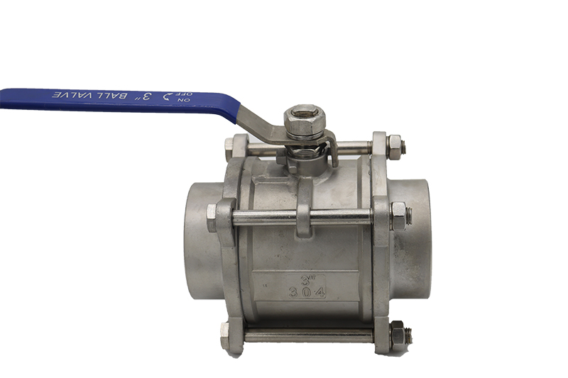 Three-piece ball valve